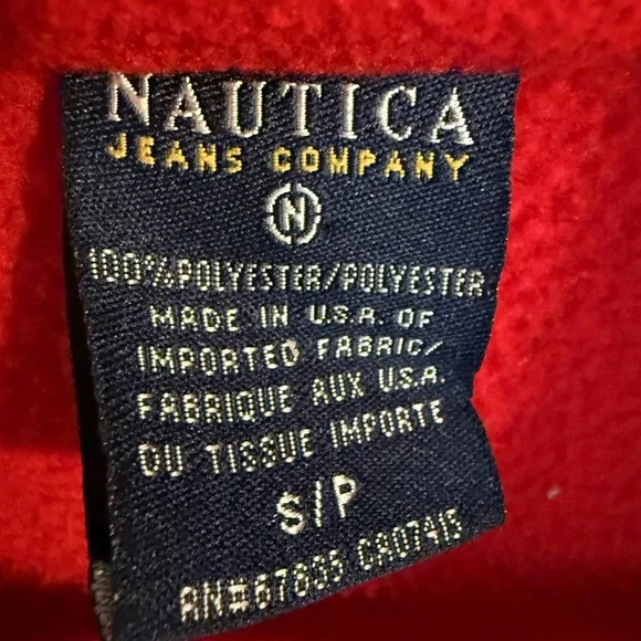 Nautica Red Fleece Pullover - Picture 4 of 5